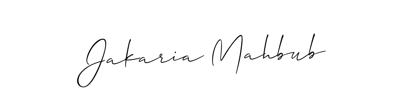 The best way (Allison_Script) to make a short signature is to pick only two or three words in your name. The name Jakaria Mahbub include a total of six letters. For converting this name. Jakaria Mahbub signature style 2 images and pictures png