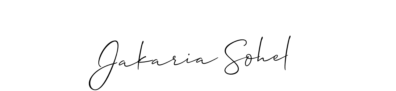 Make a short Jakaria Sohel signature style. Manage your documents anywhere anytime using Allison_Script. Create and add eSignatures, submit forms, share and send files easily. Jakaria Sohel signature style 2 images and pictures png