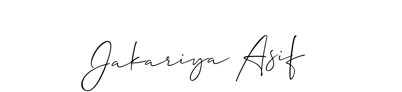 How to make Jakariya Asif signature? Allison_Script is a professional autograph style. Create handwritten signature for Jakariya Asif name. Jakariya Asif signature style 2 images and pictures png