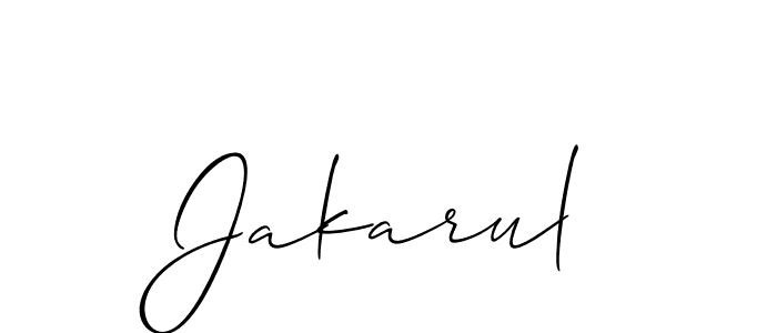 if you are searching for the best signature style for your name Jakarul. so please give up your signature search. here we have designed multiple signature styles  using Allison_Script. Jakarul signature style 2 images and pictures png