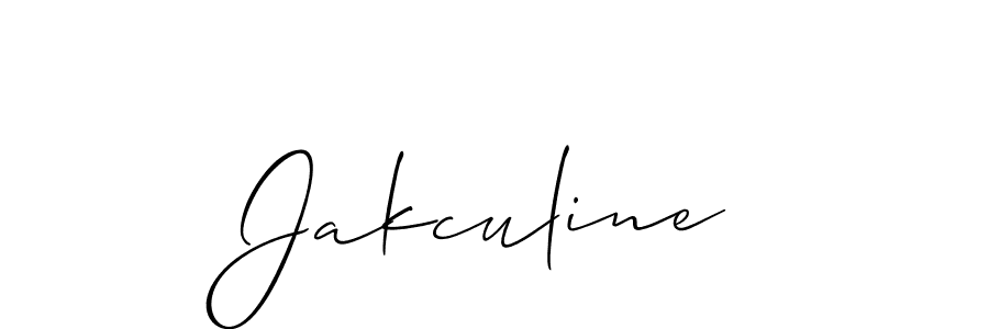 Jakculine stylish signature style. Best Handwritten Sign (Allison_Script) for my name. Handwritten Signature Collection Ideas for my name Jakculine. Jakculine signature style 2 images and pictures png