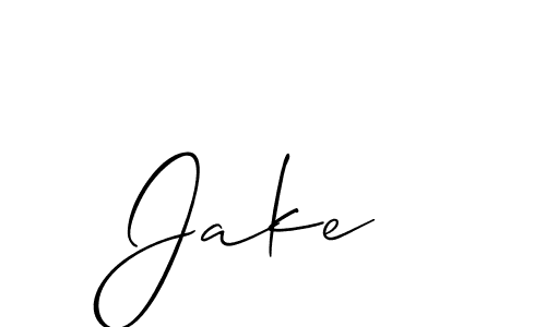 Design your own signature with our free online signature maker. With this signature software, you can create a handwritten (Allison_Script) signature for name Jake . Jake  signature style 2 images and pictures png