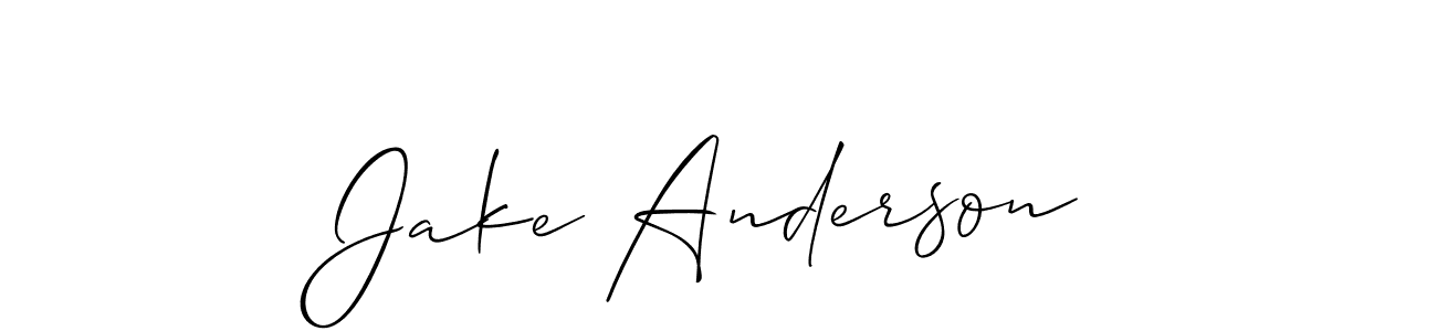 How to make Jake Anderson signature? Allison_Script is a professional autograph style. Create handwritten signature for Jake Anderson name. Jake Anderson signature style 2 images and pictures png