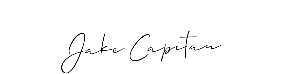 How to Draw Jake Capitan signature style? Allison_Script is a latest design signature styles for name Jake Capitan. Jake Capitan signature style 2 images and pictures png