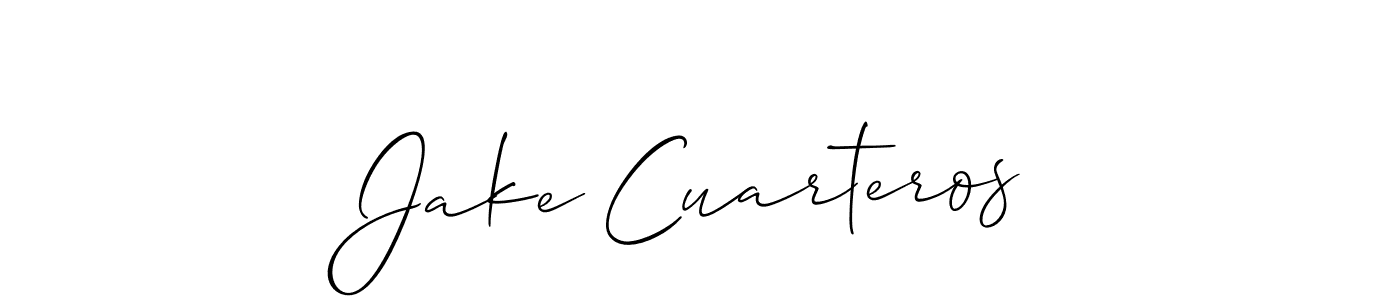 You should practise on your own different ways (Allison_Script) to write your name (Jake Cuarteros) in signature. don't let someone else do it for you. Jake Cuarteros signature style 2 images and pictures png