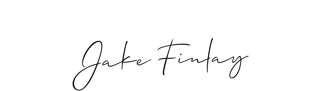 How to make Jake Finlay name signature. Use Allison_Script style for creating short signs online. This is the latest handwritten sign. Jake Finlay signature style 2 images and pictures png