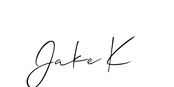 How to Draw Jake K signature style? Allison_Script is a latest design signature styles for name Jake K. Jake K signature style 2 images and pictures png