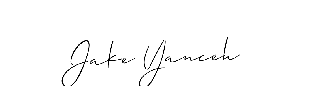 Allison_Script is a professional signature style that is perfect for those who want to add a touch of class to their signature. It is also a great choice for those who want to make their signature more unique. Get Jake Yanceh name to fancy signature for free. Jake Yanceh signature style 2 images and pictures png