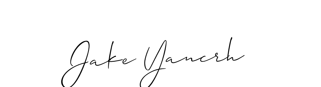 How to make Jake Yancrh signature? Allison_Script is a professional autograph style. Create handwritten signature for Jake Yancrh name. Jake Yancrh signature style 2 images and pictures png