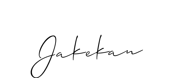How to make Jakekan name signature. Use Allison_Script style for creating short signs online. This is the latest handwritten sign. Jakekan signature style 2 images and pictures png