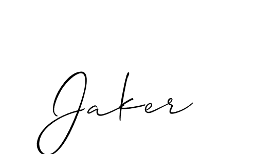 Create a beautiful signature design for name Jaker. With this signature (Allison_Script) fonts, you can make a handwritten signature for free. Jaker signature style 2 images and pictures png
