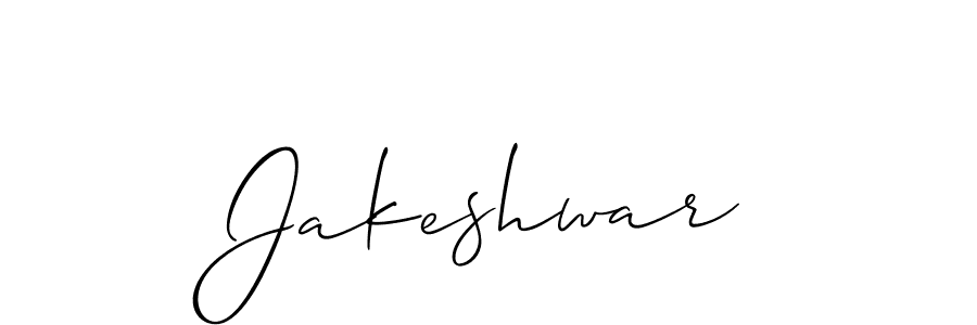 How to make Jakeshwar name signature. Use Allison_Script style for creating short signs online. This is the latest handwritten sign. Jakeshwar signature style 2 images and pictures png