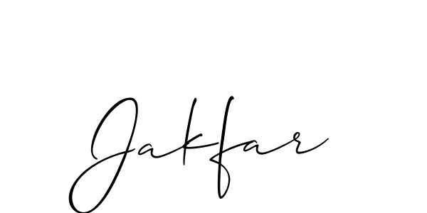 Make a beautiful signature design for name Jakfar. With this signature (Allison_Script) style, you can create a handwritten signature for free. Jakfar signature style 2 images and pictures png