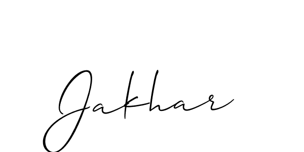 Jakhar stylish signature style. Best Handwritten Sign (Allison_Script) for my name. Handwritten Signature Collection Ideas for my name Jakhar. Jakhar signature style 2 images and pictures png