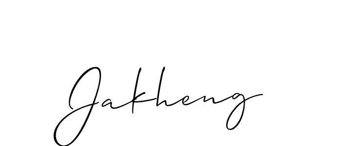 How to Draw Jakheng signature style? Allison_Script is a latest design signature styles for name Jakheng. Jakheng signature style 2 images and pictures png
