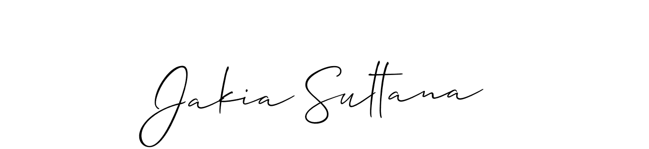 Also You can easily find your signature by using the search form. We will create Jakia Sultana name handwritten signature images for you free of cost using Allison_Script sign style. Jakia Sultana signature style 2 images and pictures png