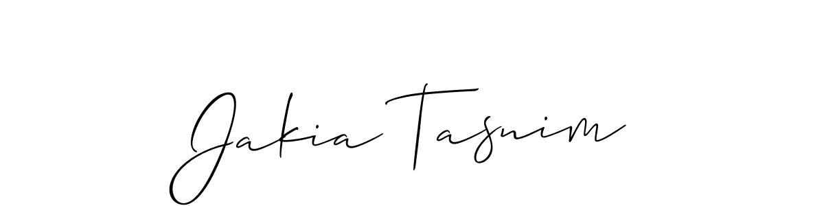 Best and Professional Signature Style for Jakia Tasnim. Allison_Script Best Signature Style Collection. Jakia Tasnim signature style 2 images and pictures png