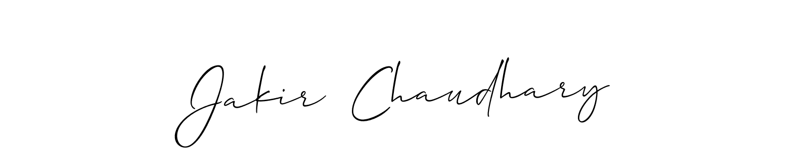 Allison_Script is a professional signature style that is perfect for those who want to add a touch of class to their signature. It is also a great choice for those who want to make their signature more unique. Get Jakir  Chaudhary name to fancy signature for free. Jakir  Chaudhary signature style 2 images and pictures png