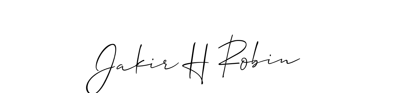 Create a beautiful signature design for name Jakir H Robin. With this signature (Allison_Script) fonts, you can make a handwritten signature for free. Jakir H Robin signature style 2 images and pictures png