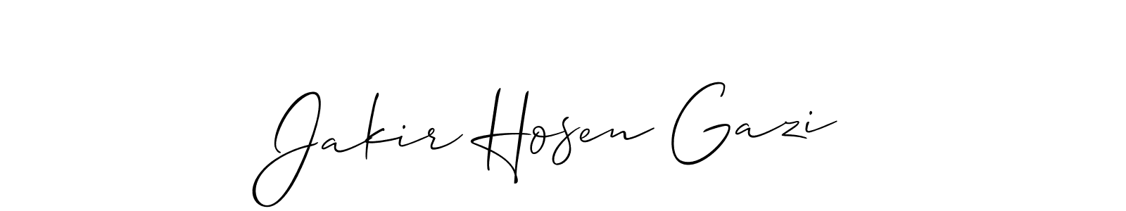 Jakir Hosen Gazi stylish signature style. Best Handwritten Sign (Allison_Script) for my name. Handwritten Signature Collection Ideas for my name Jakir Hosen Gazi. Jakir Hosen Gazi signature style 2 images and pictures png