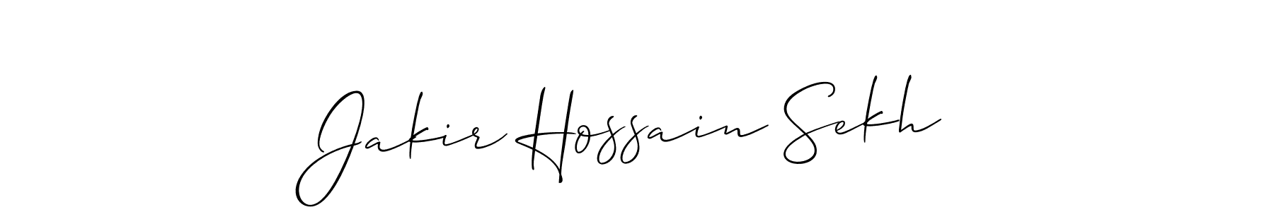 Also we have Jakir Hossain Sekh name is the best signature style. Create professional handwritten signature collection using Allison_Script autograph style. Jakir Hossain Sekh signature style 2 images and pictures png