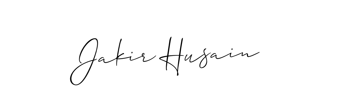 How to make Jakir Husain name signature. Use Allison_Script style for creating short signs online. This is the latest handwritten sign. Jakir Husain signature style 2 images and pictures png