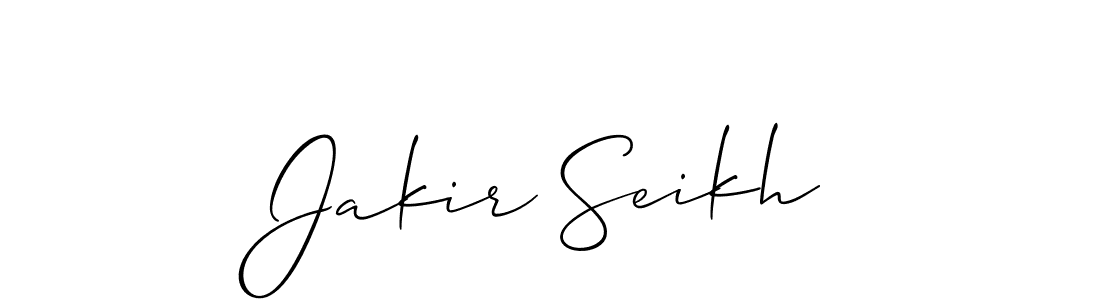 The best way (Allison_Script) to make a short signature is to pick only two or three words in your name. The name Jakir Seikh include a total of six letters. For converting this name. Jakir Seikh signature style 2 images and pictures png