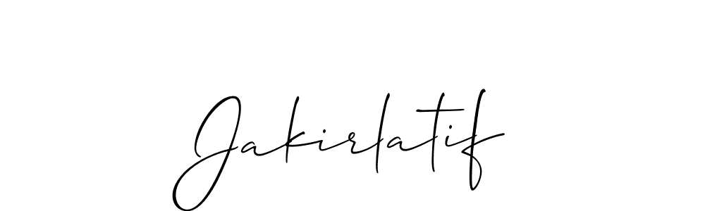 How to make Jakirlatif signature? Allison_Script is a professional autograph style. Create handwritten signature for Jakirlatif name. Jakirlatif signature style 2 images and pictures png