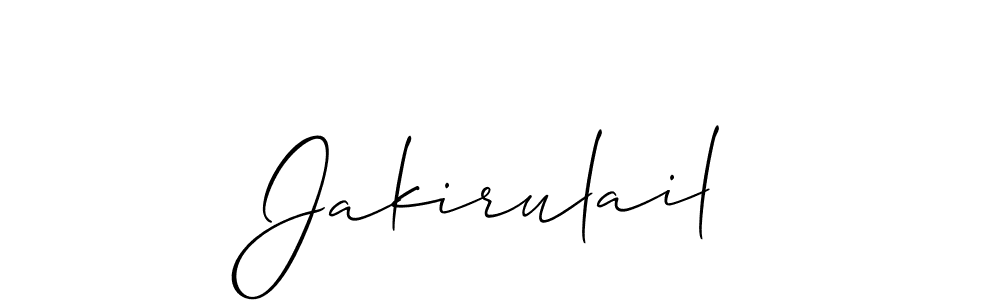 Make a short Jakirulail signature style. Manage your documents anywhere anytime using Allison_Script. Create and add eSignatures, submit forms, share and send files easily. Jakirulail signature style 2 images and pictures png