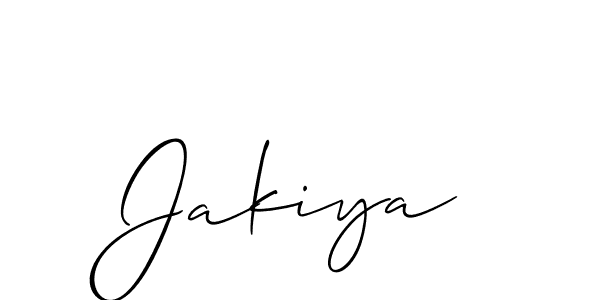 The best way (Allison_Script) to make a short signature is to pick only two or three words in your name. The name Jakiya include a total of six letters. For converting this name. Jakiya signature style 2 images and pictures png