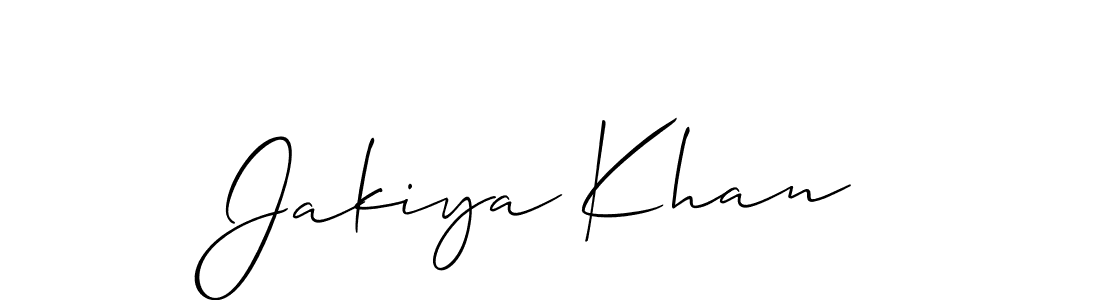 Use a signature maker to create a handwritten signature online. With this signature software, you can design (Allison_Script) your own signature for name Jakiya Khan. Jakiya Khan signature style 2 images and pictures png