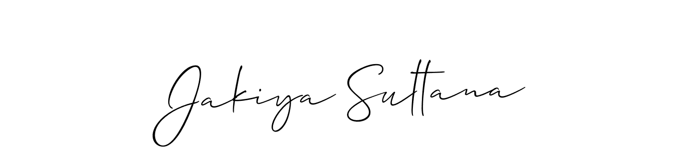 Also we have Jakiya Sultana name is the best signature style. Create professional handwritten signature collection using Allison_Script autograph style. Jakiya Sultana signature style 2 images and pictures png