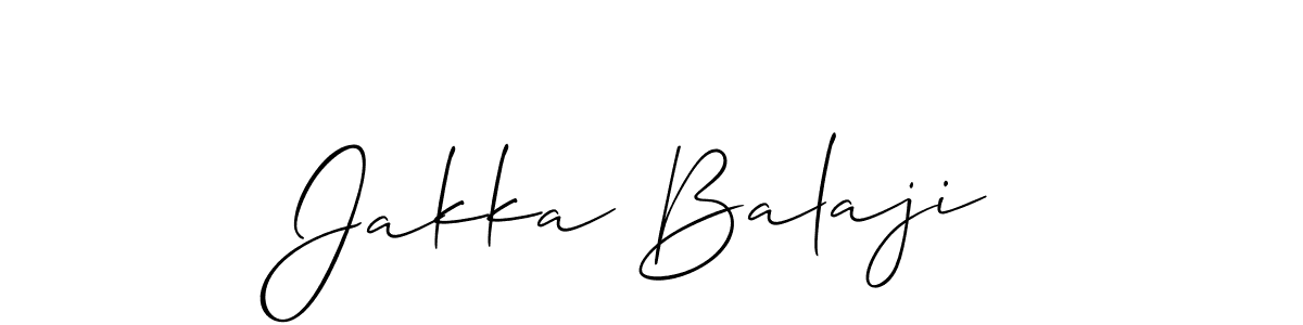 It looks lik you need a new signature style for name Jakka Balaji. Design unique handwritten (Allison_Script) signature with our free signature maker in just a few clicks. Jakka Balaji signature style 2 images and pictures png