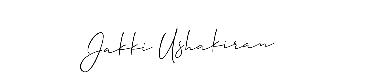 Best and Professional Signature Style for Jakki Ushakiran. Allison_Script Best Signature Style Collection. Jakki Ushakiran signature style 2 images and pictures png