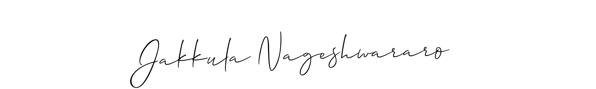 It looks lik you need a new signature style for name Jakkula Nageshwararo. Design unique handwritten (Allison_Script) signature with our free signature maker in just a few clicks. Jakkula Nageshwararo signature style 2 images and pictures png