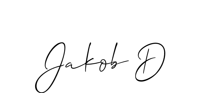 Make a beautiful signature design for name Jakob D. With this signature (Allison_Script) style, you can create a handwritten signature for free. Jakob D signature style 2 images and pictures png