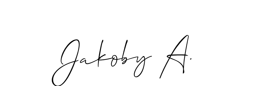 Make a beautiful signature design for name Jakoby A.. Use this online signature maker to create a handwritten signature for free. Jakoby A. signature style 2 images and pictures png