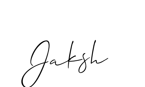 Design your own signature with our free online signature maker. With this signature software, you can create a handwritten (Allison_Script) signature for name Jaksh. Jaksh signature style 2 images and pictures png