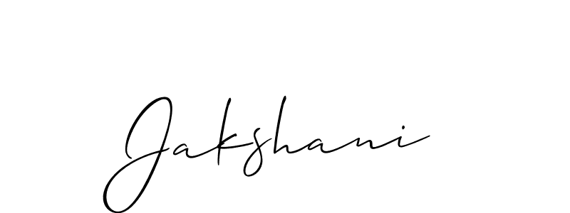 Make a beautiful signature design for name Jakshani. With this signature (Allison_Script) style, you can create a handwritten signature for free. Jakshani signature style 2 images and pictures png