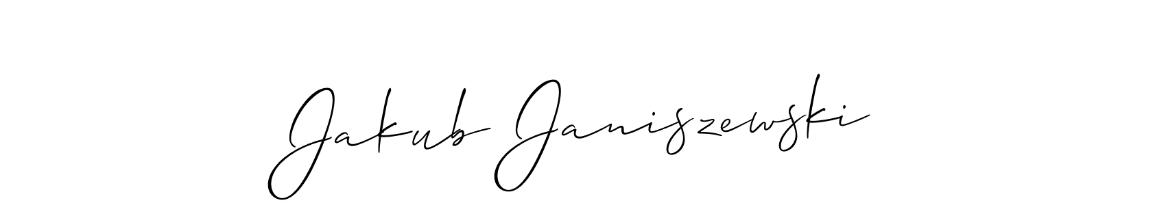 Make a short Jakub Janiszewski signature style. Manage your documents anywhere anytime using Allison_Script. Create and add eSignatures, submit forms, share and send files easily. Jakub Janiszewski signature style 2 images and pictures png