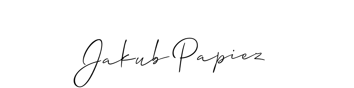 This is the best signature style for the Jakub Papiez name. Also you like these signature font (Allison_Script). Mix name signature. Jakub Papiez signature style 2 images and pictures png