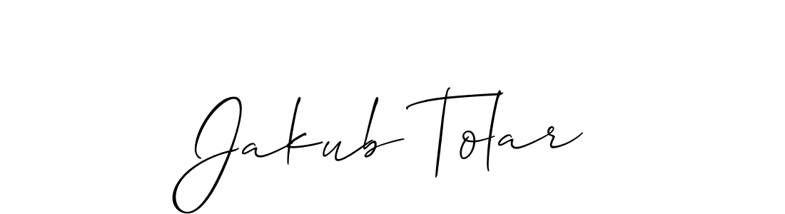 How to make Jakub Tolar signature? Allison_Script is a professional autograph style. Create handwritten signature for Jakub Tolar name. Jakub Tolar signature style 2 images and pictures png