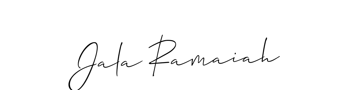 Allison_Script is a professional signature style that is perfect for those who want to add a touch of class to their signature. It is also a great choice for those who want to make their signature more unique. Get Jala Ramaiah name to fancy signature for free. Jala Ramaiah signature style 2 images and pictures png