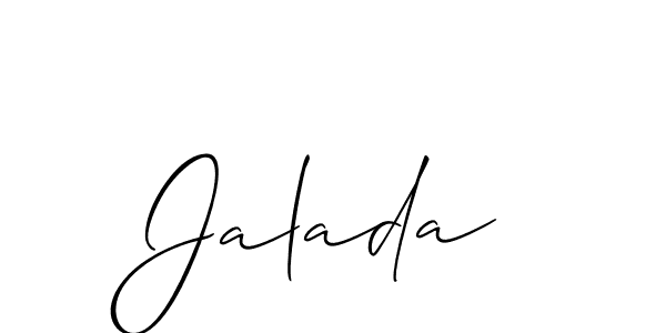 How to Draw Jalada signature style? Allison_Script is a latest design signature styles for name Jalada. Jalada signature style 2 images and pictures png