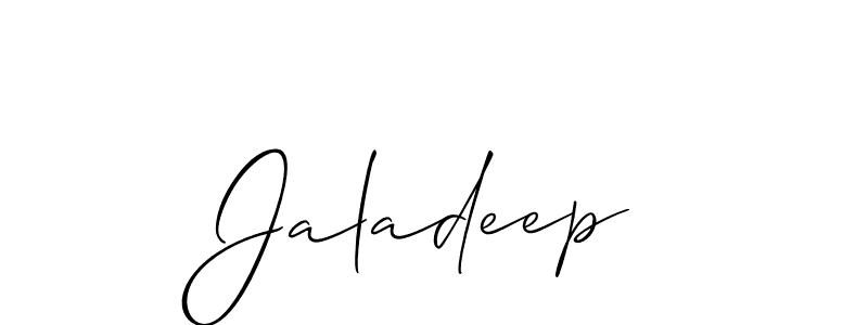 Design your own signature with our free online signature maker. With this signature software, you can create a handwritten (Allison_Script) signature for name Jaladeep. Jaladeep signature style 2 images and pictures png
