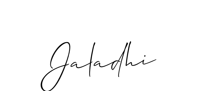 Create a beautiful signature design for name Jaladhi. With this signature (Allison_Script) fonts, you can make a handwritten signature for free. Jaladhi signature style 2 images and pictures png