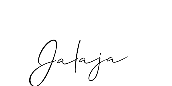 The best way (Allison_Script) to make a short signature is to pick only two or three words in your name. The name Jalaja include a total of six letters. For converting this name. Jalaja signature style 2 images and pictures png