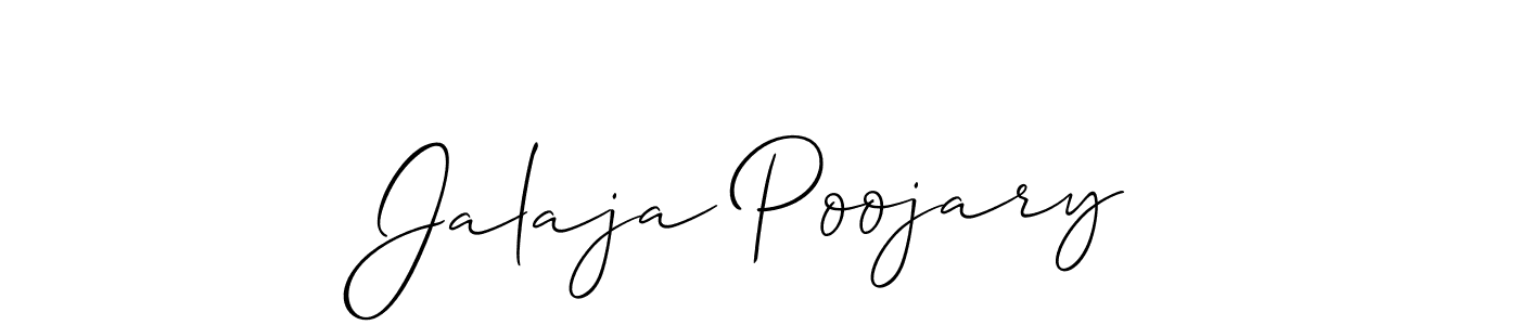 Design your own signature with our free online signature maker. With this signature software, you can create a handwritten (Allison_Script) signature for name Jalaja Poojary. Jalaja Poojary signature style 2 images and pictures png