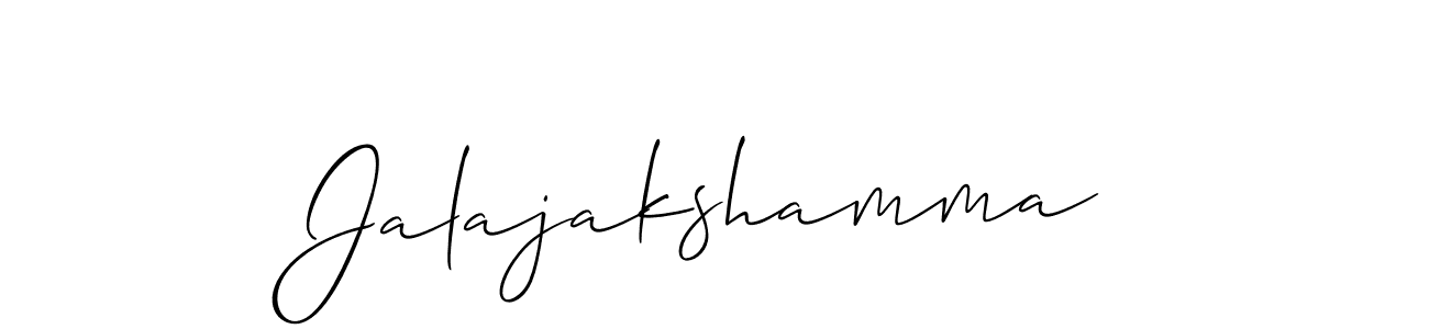 Make a beautiful signature design for name Jalajakshamma. With this signature (Allison_Script) style, you can create a handwritten signature for free. Jalajakshamma signature style 2 images and pictures png