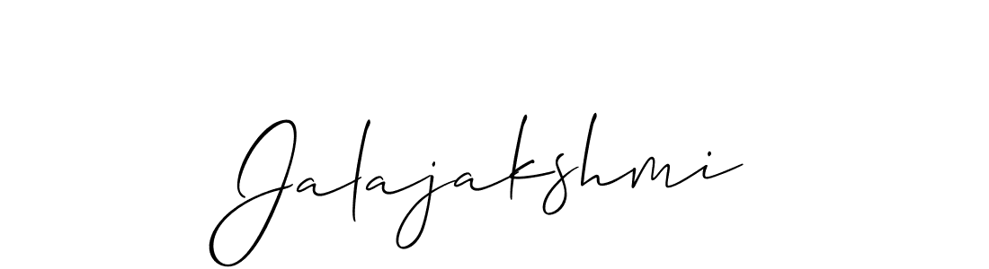 Allison_Script is a professional signature style that is perfect for those who want to add a touch of class to their signature. It is also a great choice for those who want to make their signature more unique. Get Jalajakshmi name to fancy signature for free. Jalajakshmi signature style 2 images and pictures png